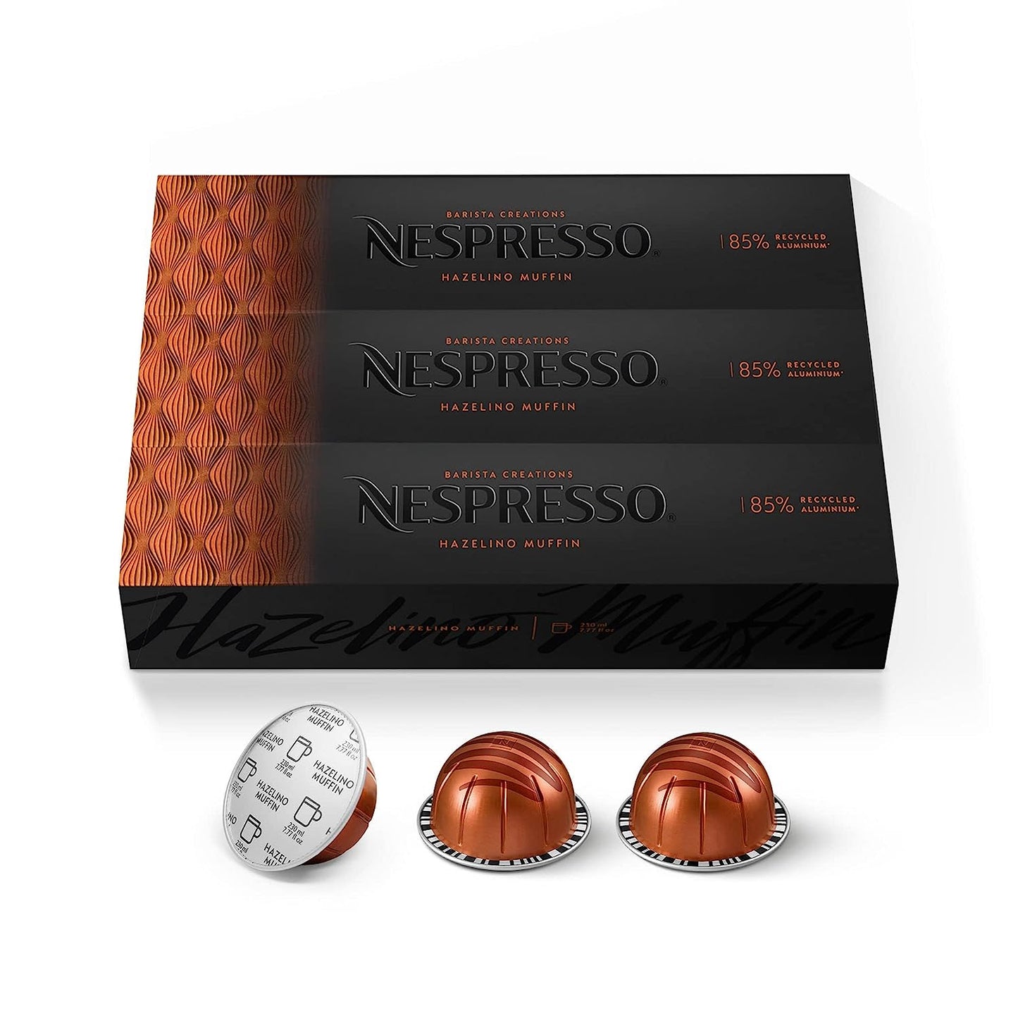 Nespresso Capsules VertuoLine, Hazelino Muffin, Mild Roast Coffee, 30 Count Coffee Pods, Brews 7.77 Ounce (VERTUOLINE ONLY)