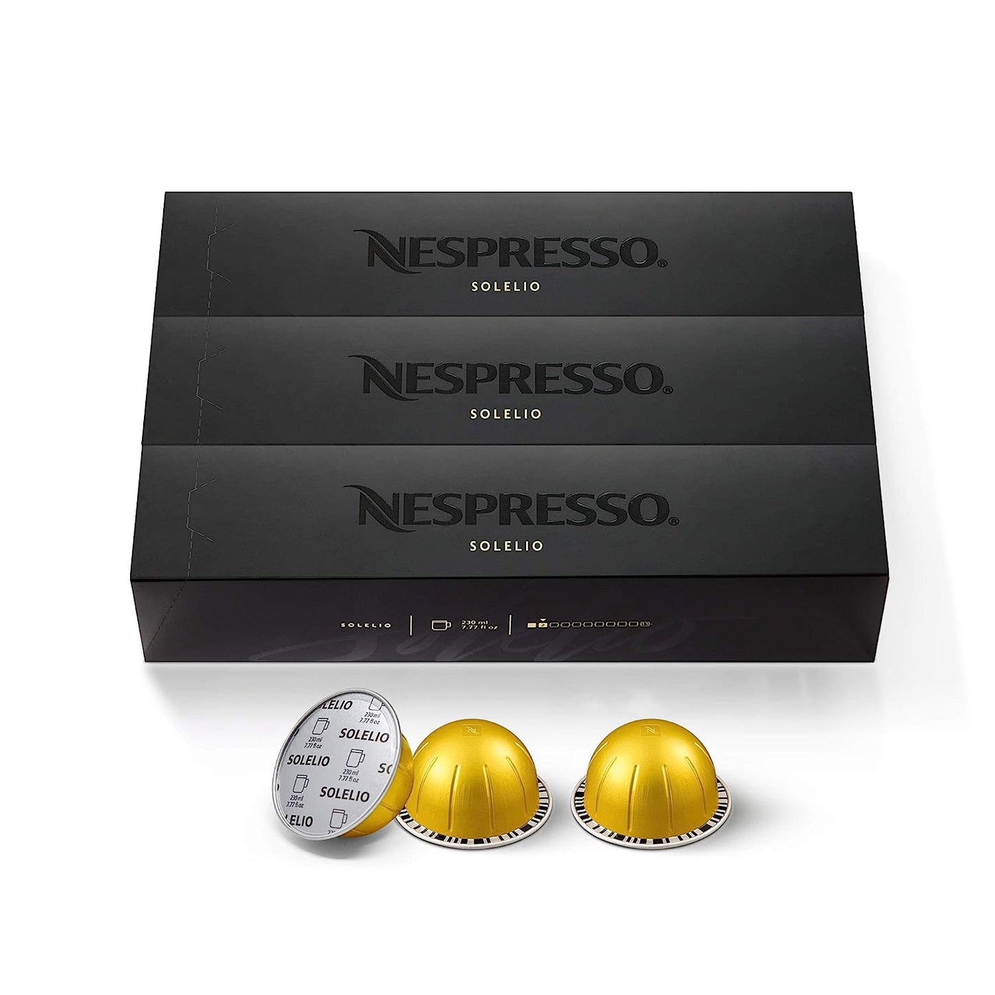 Nespresso Capsules VertuoLine, Solelio, Mild Roast Coffee, Coffee Pods, 7.77 Ounce (VERTUOLINE ONLY), 10 Count (Pack of 3)